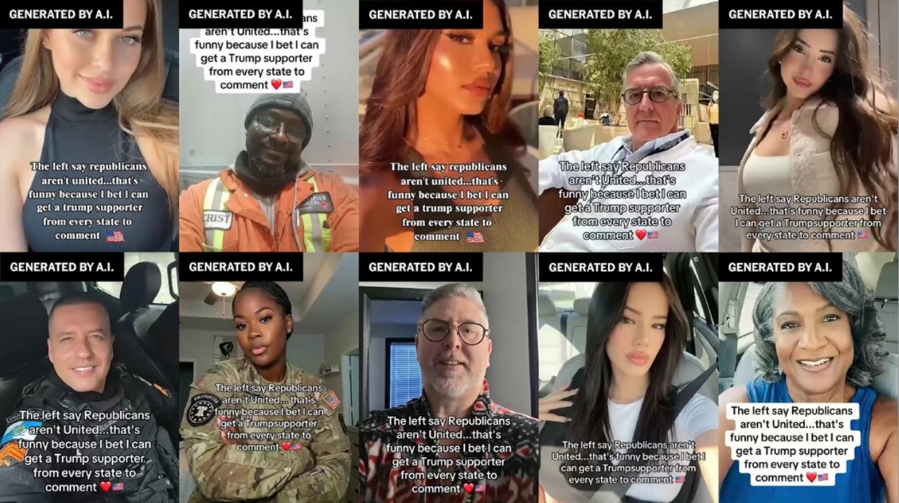 Influencer pro-Trump generati con l’IA invadono i social